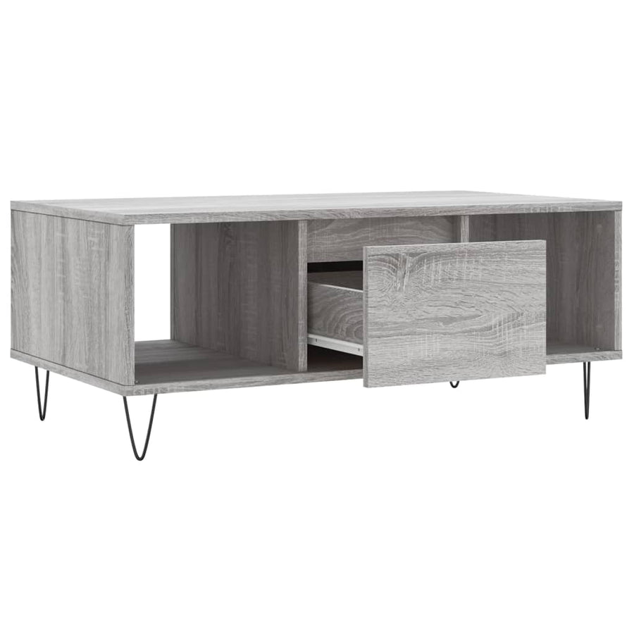 Salontafel 90X50X36,5 Cm Bewerkt Hout Grijs sonoma