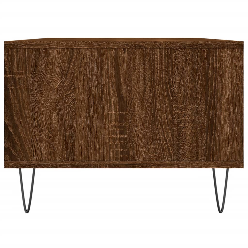 Salontafel 90X50X36,5 Cm Bewerkt Hout Bruin Eikenkleur Bruineiken