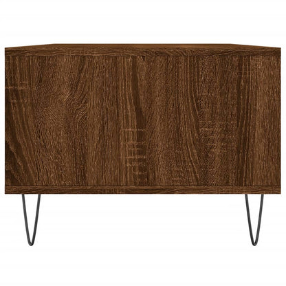 Salontafel 90X50X36,5 Cm Bewerkt Hout Bruin Eikenkleur Bruineiken