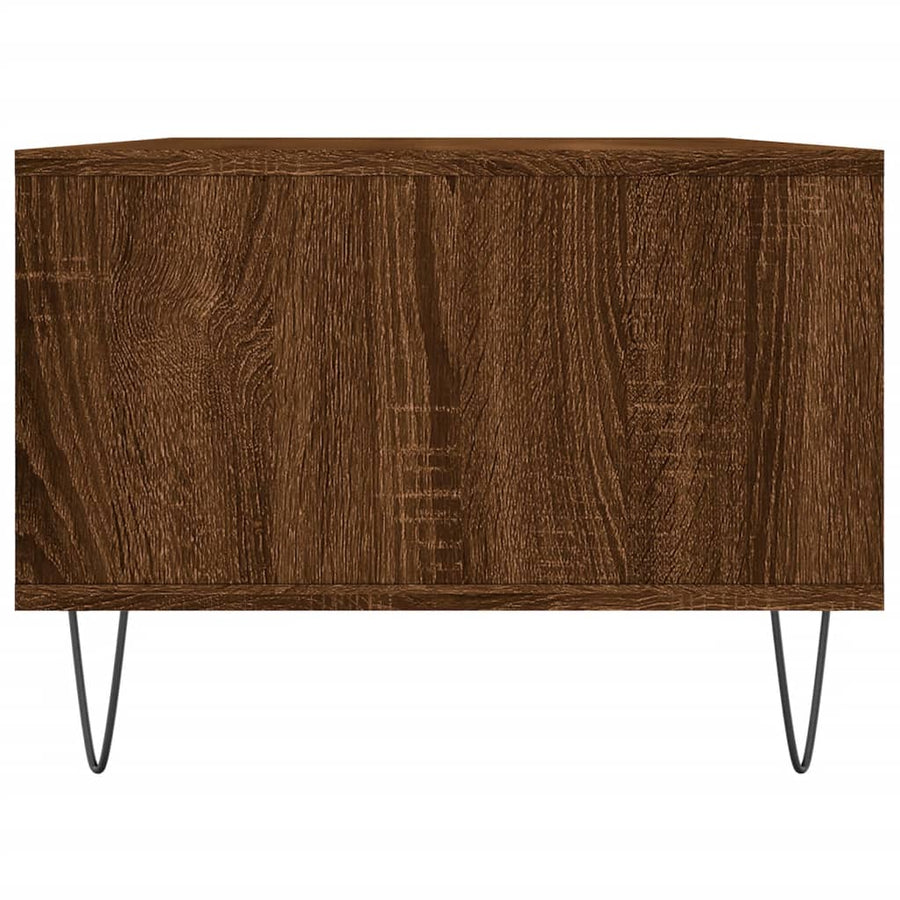 Salontafel 90X50X36,5 Cm Bewerkt Hout Bruin Eikenkleur Bruineiken