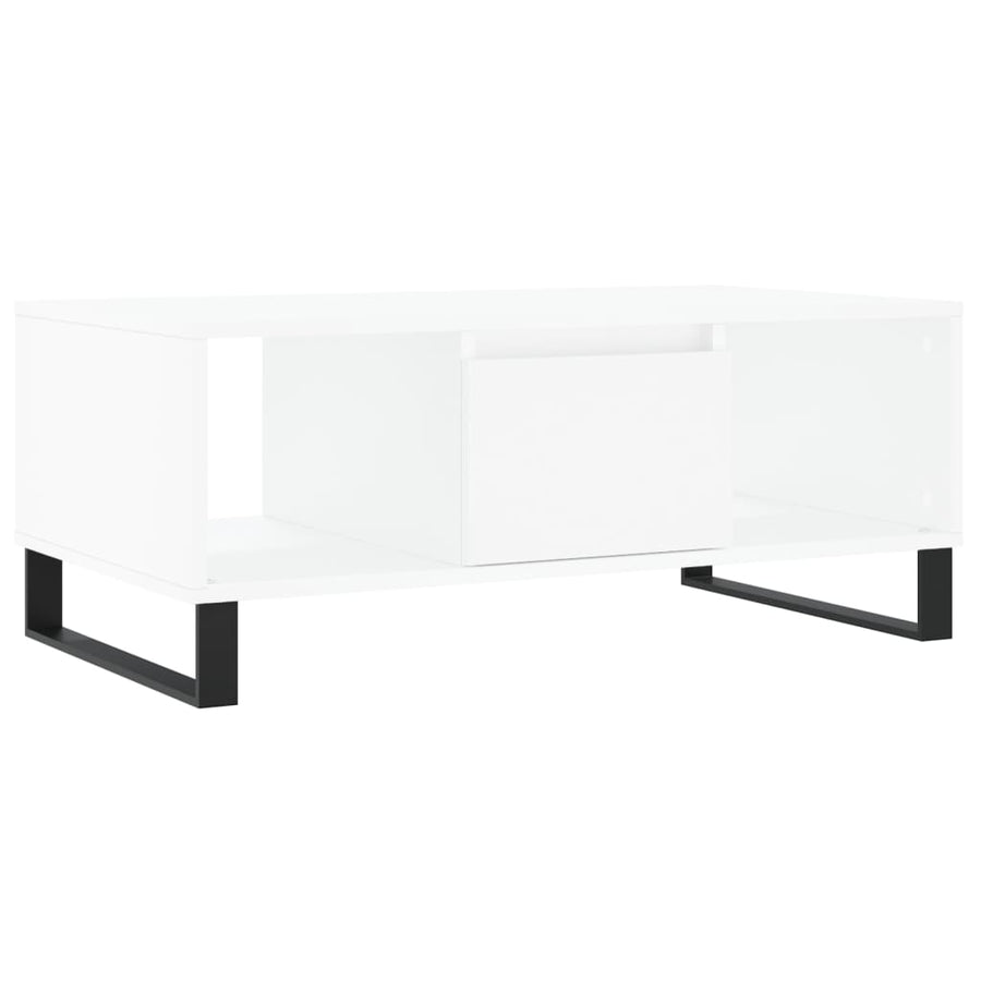 Salontafel 90X50X36,5 Cm Bewerkt Hout Wit