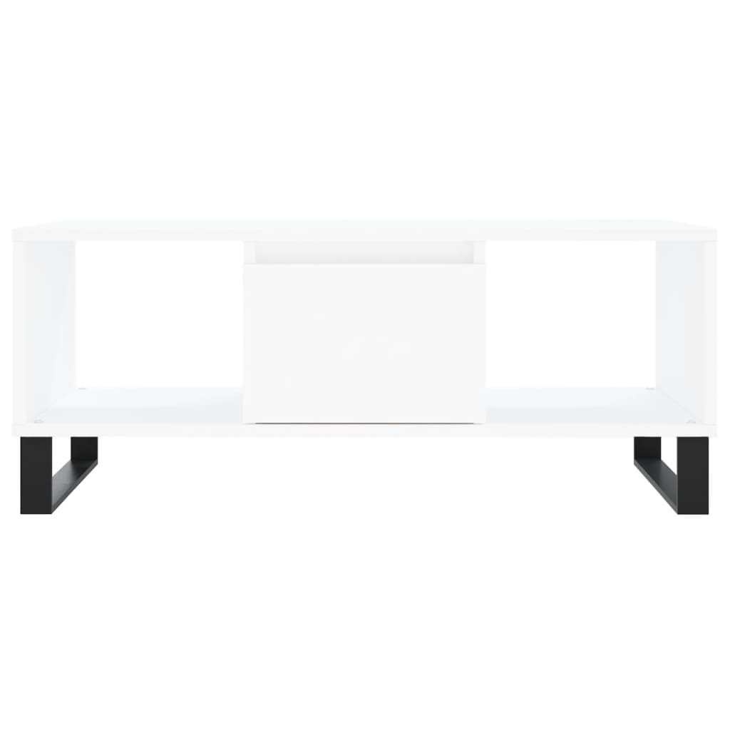 Salontafel 90X50X36,5 Cm Bewerkt Hout Wit