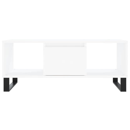 Salontafel 90X50X36,5 Cm Bewerkt Hout Wit