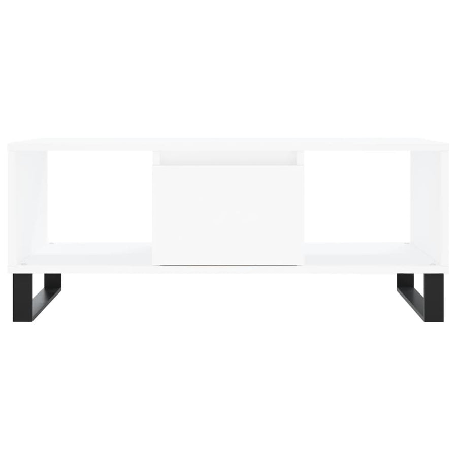 Salontafel 90X50X36,5 Cm Bewerkt Hout Wit