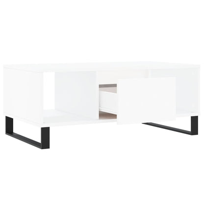 Salontafel 90X50X36,5 Cm Bewerkt Hout Wit