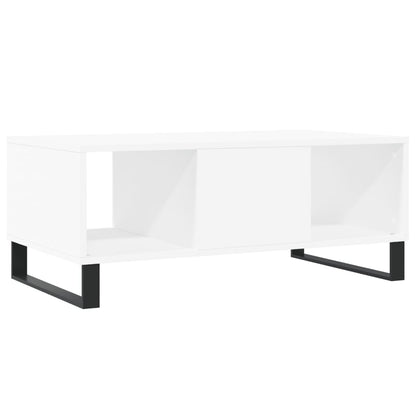 Salontafel 90X50X36,5 Cm Bewerkt Hout Wit