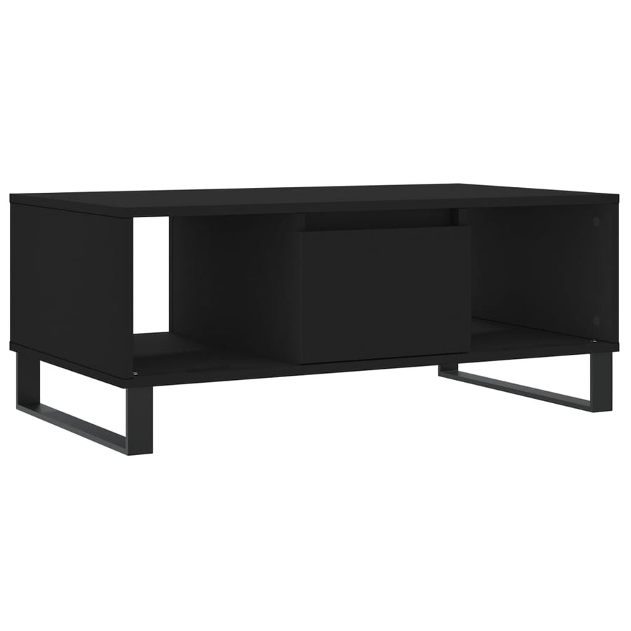 Salontafel 90X50X36,5 Cm Bewerkt Hout Zwart