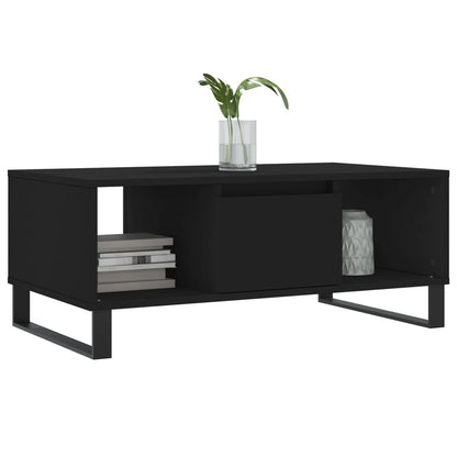 Salontafel 90X50X36,5 Cm Bewerkt Hout Zwart