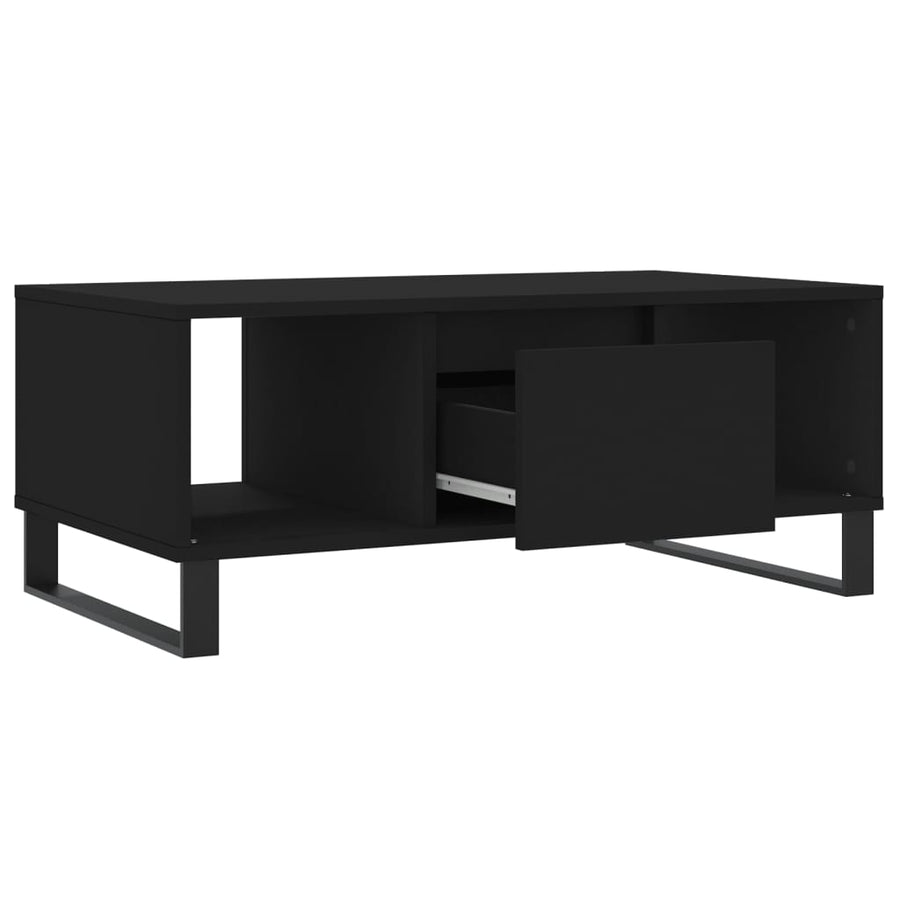 Salontafel 90X50X36,5 Cm Bewerkt Hout Zwart