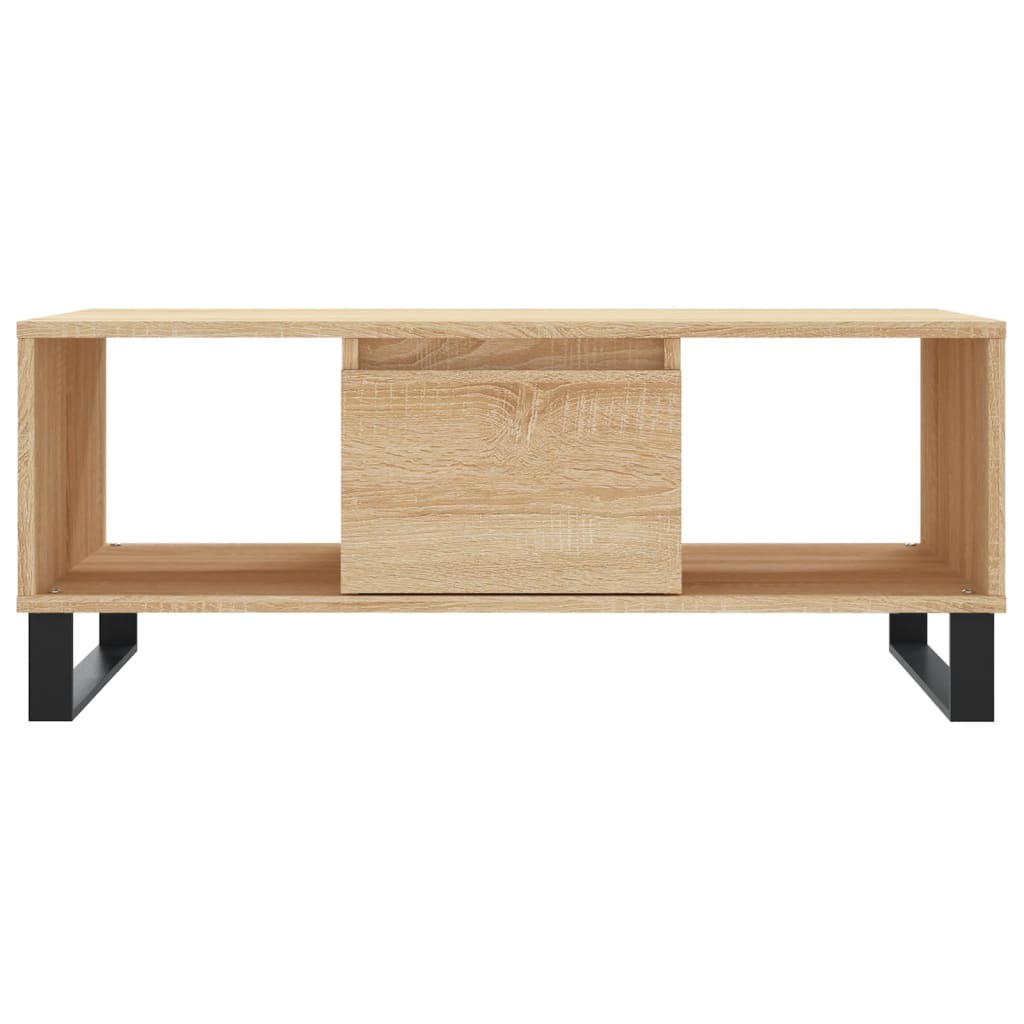 Salontafel 90X50X36,5 Cm Bewerkt Hout Kleurig Sonoma eiken
