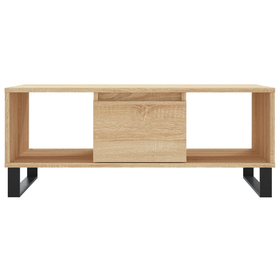 Salontafel 90X50X36,5 Cm Bewerkt Hout Kleurig Sonoma eiken