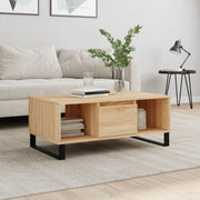 Salontafel 90x50x36,5 cm bewerkt hout sonoma eiken