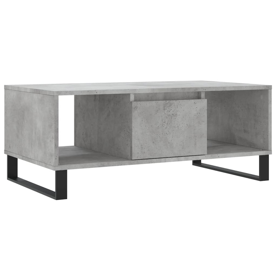 Salontafel 90X50X36,5 Cm Bewerkt Hout Betongrijs