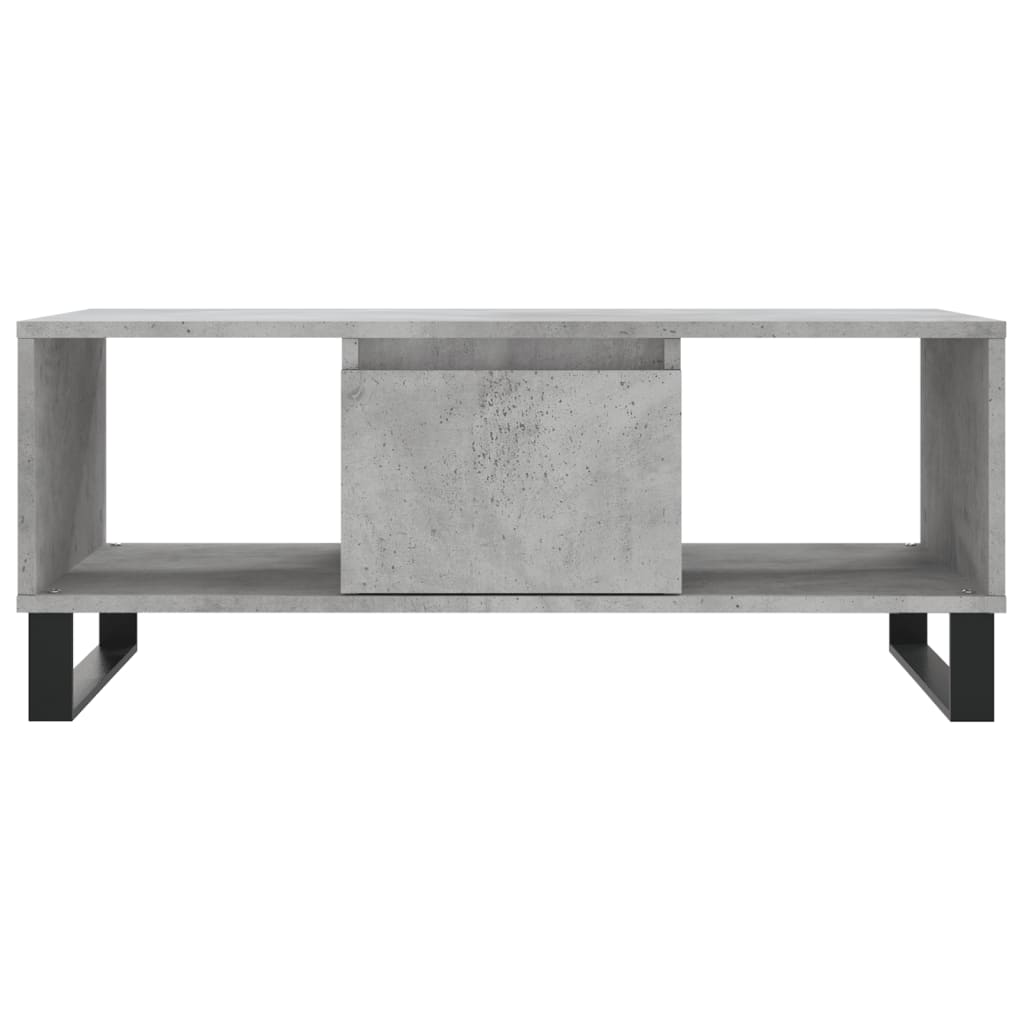 Salontafel 90X50X36,5 Cm Bewerkt Hout Betongrijs