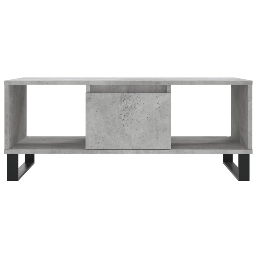 Salontafel 90X50X36,5 Cm Bewerkt Hout Betongrijs