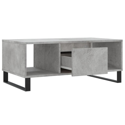 Salontafel 90X50X36,5 Cm Bewerkt Hout Betongrijs