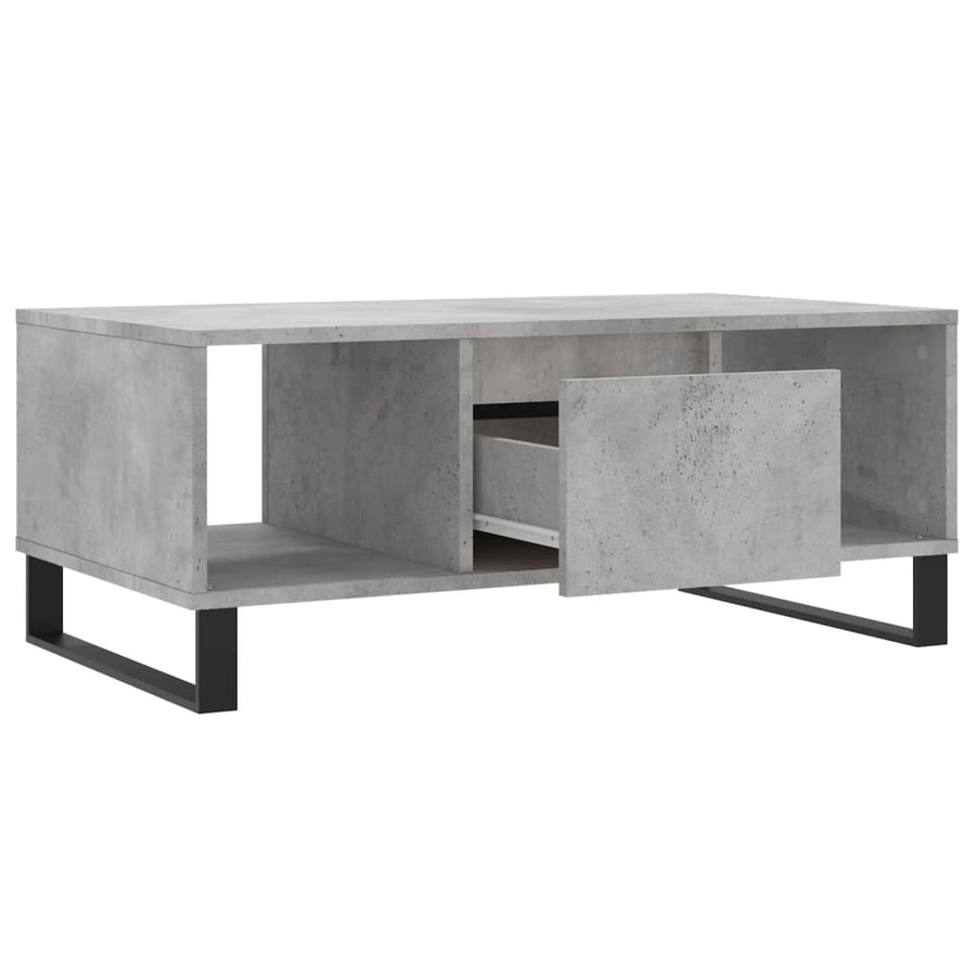 Salontafel 90X50X36,5 Cm Bewerkt Hout Betongrijs