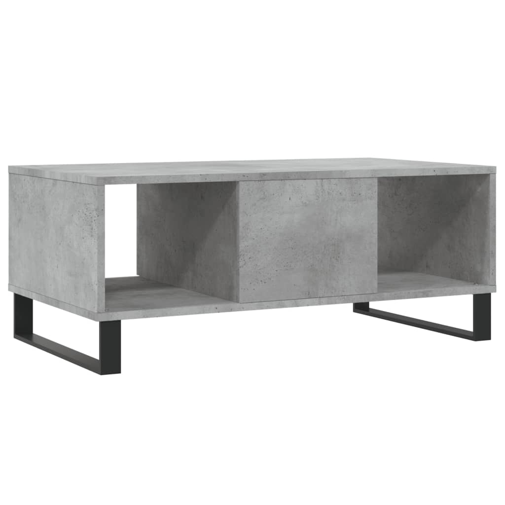 Salontafel 90X50X36,5 Cm Bewerkt Hout Betongrijs