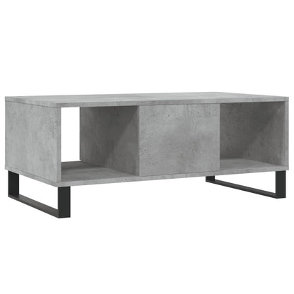 Salontafel 90X50X36,5 Cm Bewerkt Hout Betongrijs
