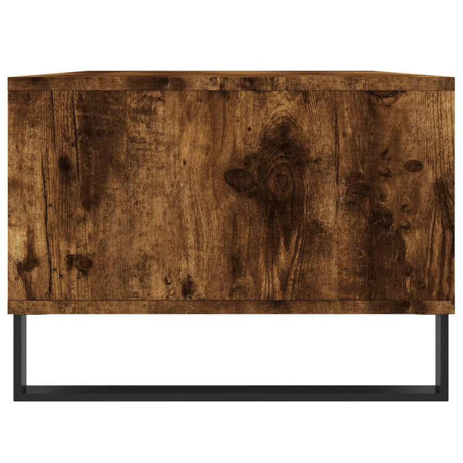 Salontafel 90X50X36,5 Cm Bewerkt Hout Kleurig Gerookt eiken