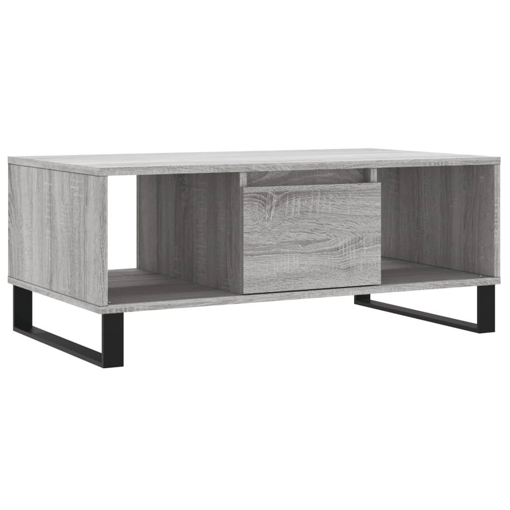 Salontafel 90X50X36,5 Cm Bewerkt Hout Grijs sonoma