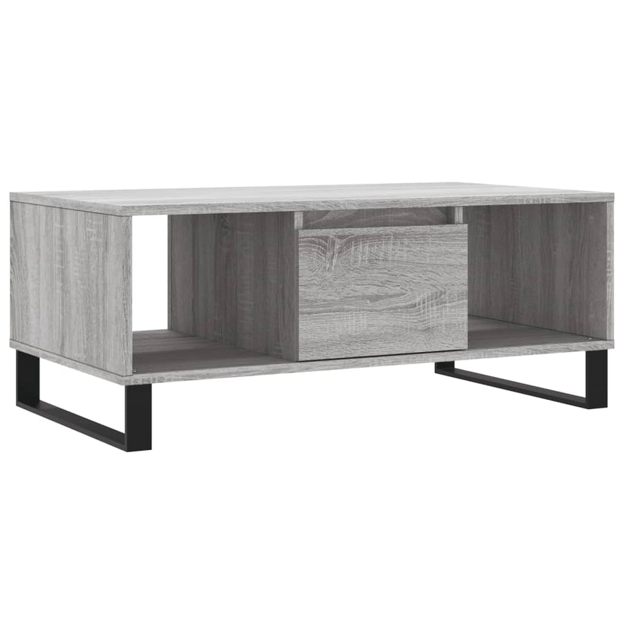 Salontafel 90X50X36,5 Cm Bewerkt Hout Grijs sonoma