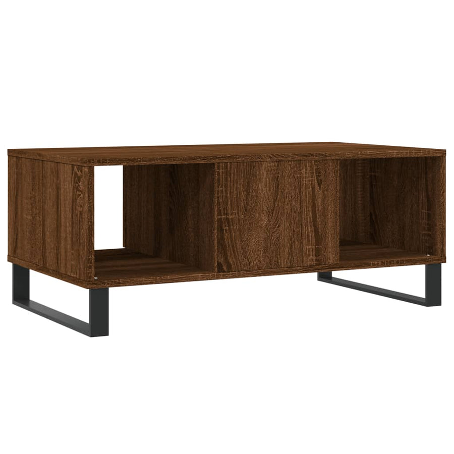 Salontafel 90X50X36,5 Cm Bewerkt Hout Bruin Eikenkleur Bruineiken
