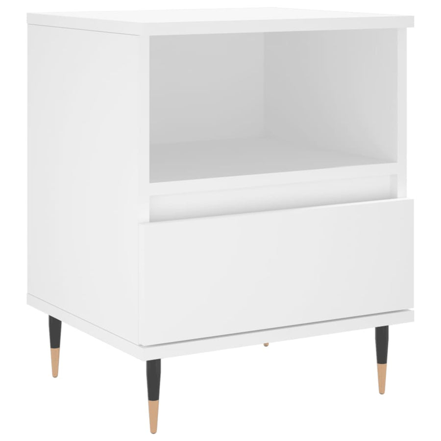 Nachtkastjes 40X35X50 Cm Bewerkt Hout 2 Wit