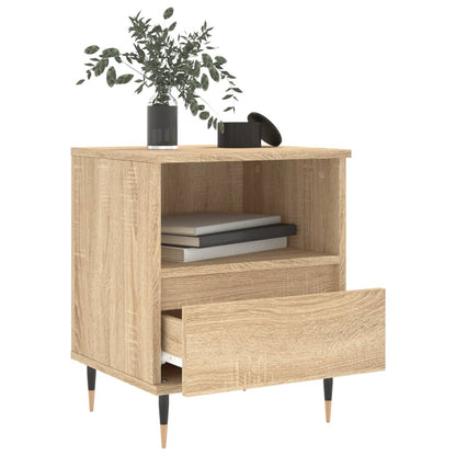 Nachtkastje 40X35X50 Cm Bewerkt Hout Kleurig 1 Sonoma eiken