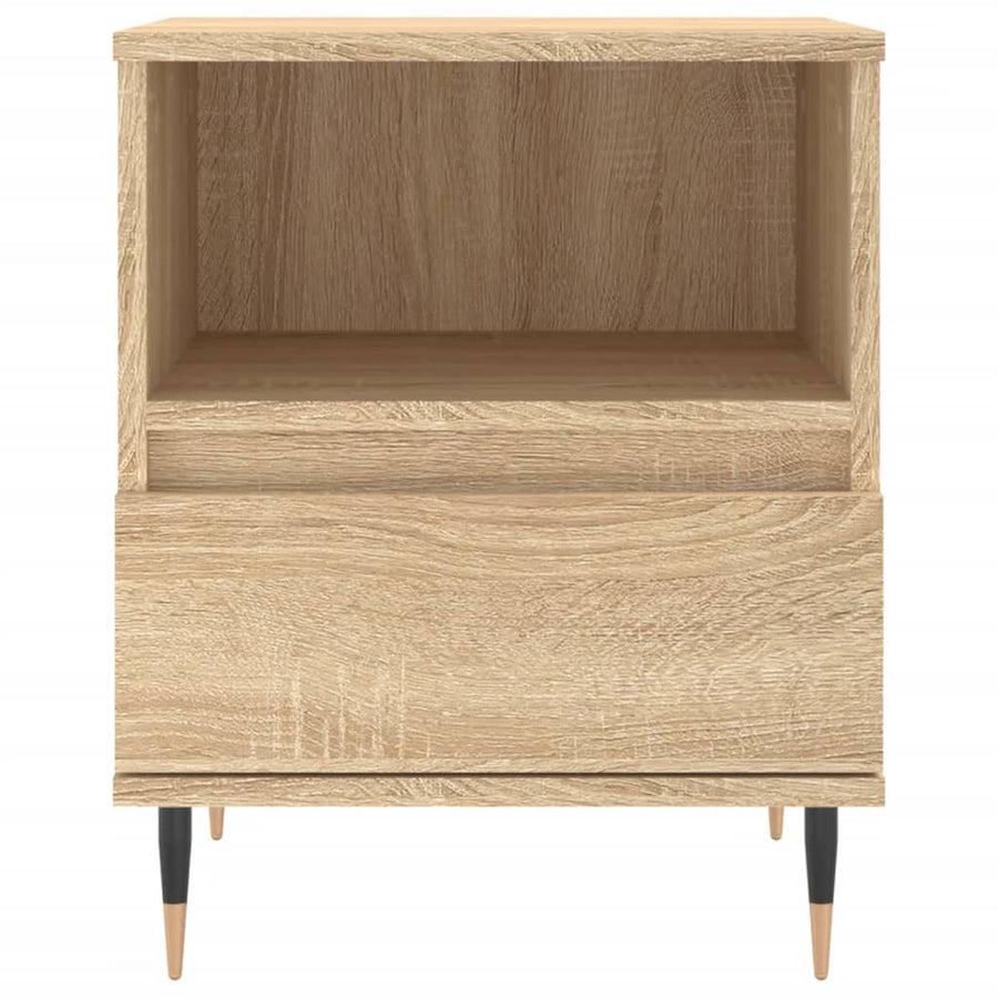 Nachtkastje 40X35X50 Cm Bewerkt Hout Kleurig 1 Sonoma eiken