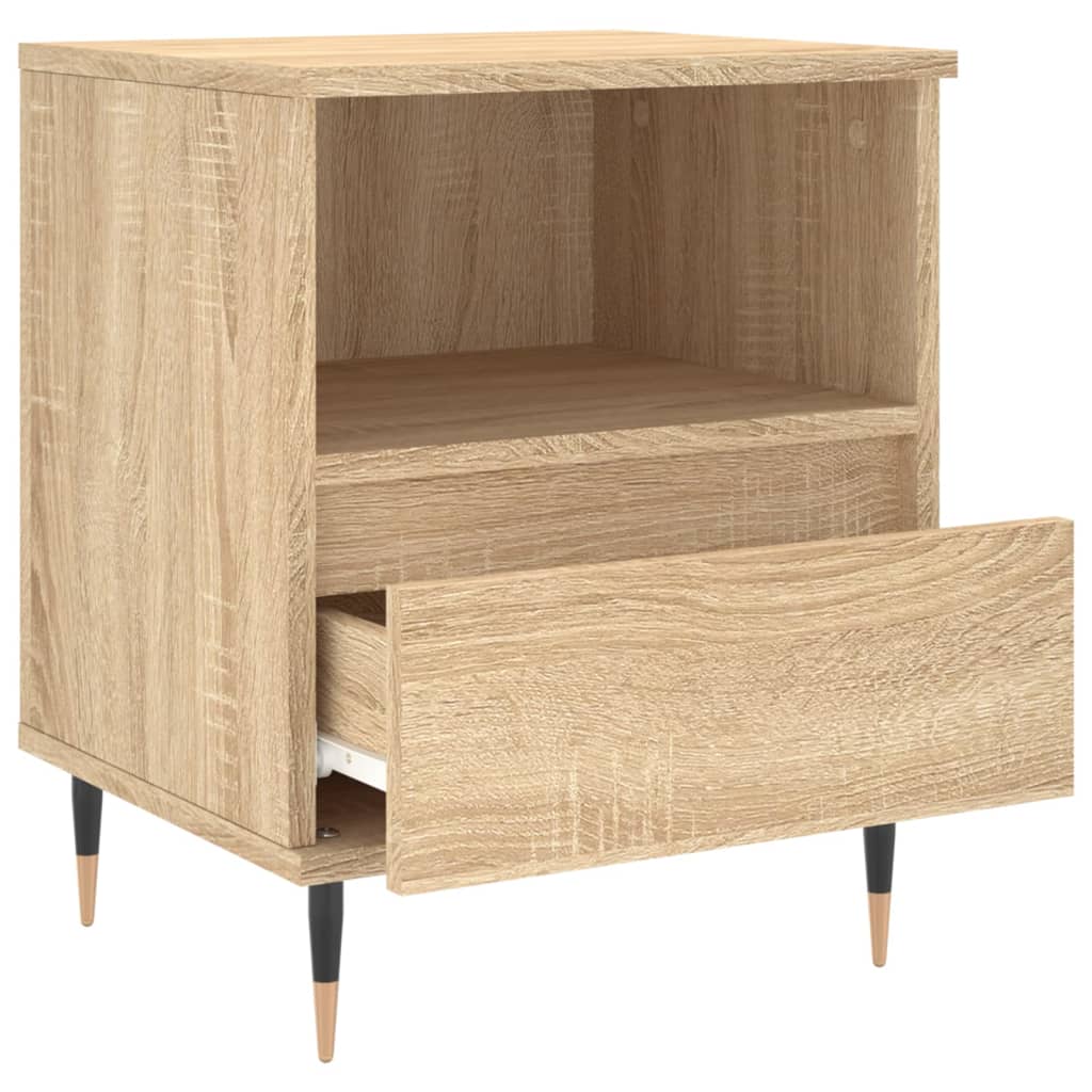 Nachtkastje 40X35X50 Cm Bewerkt Hout Kleurig 1 Sonoma eiken