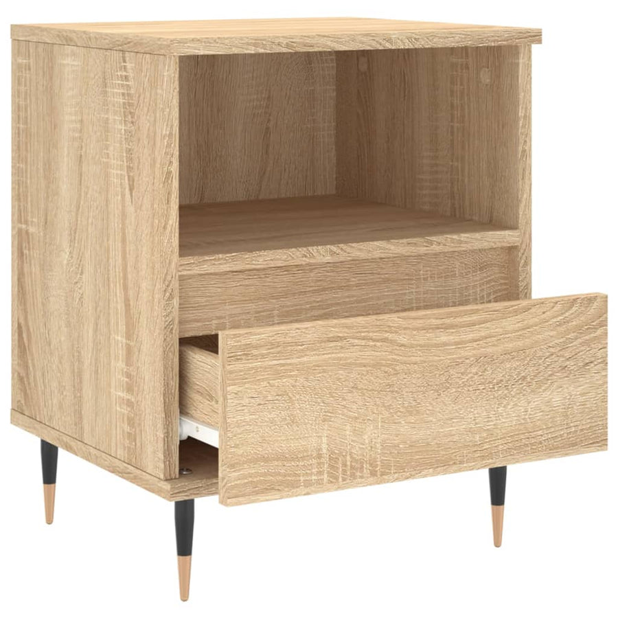 Nachtkastje 40X35X50 Cm Bewerkt Hout Kleurig 1 Sonoma eiken