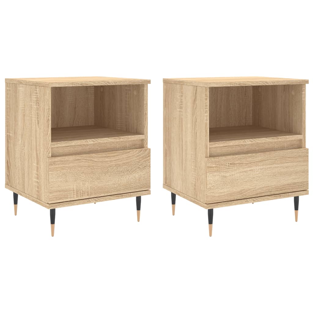 Nachtkastjes 40X35X50 Cm Kleurig 2 Sonoma eiken