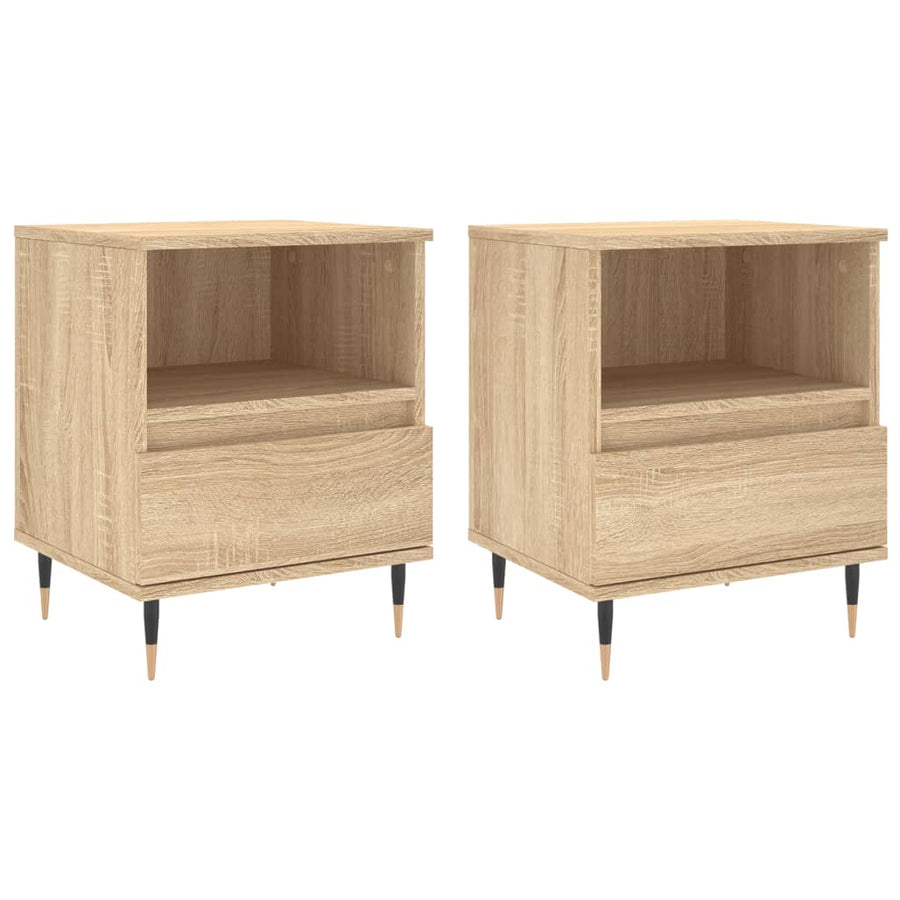Nachtkastjes 40X35X50 Cm Kleurig 2 Sonoma eiken