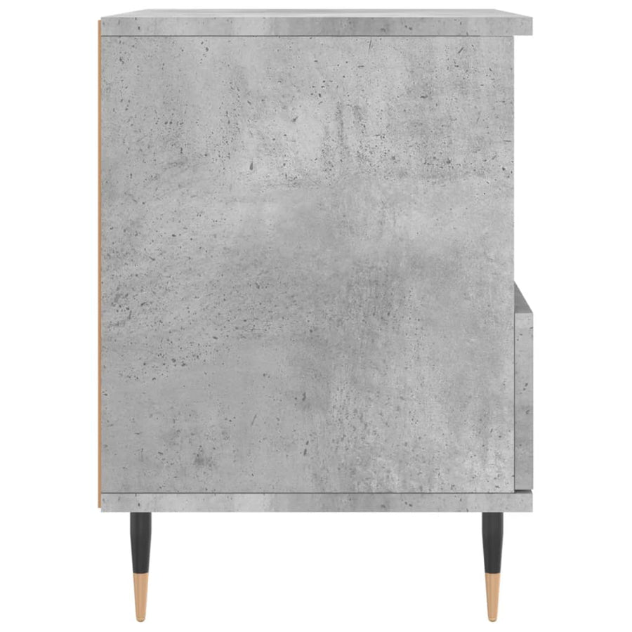 Nachtkastje 40X35X50 Cm Bewerkt Hout Betongrijs