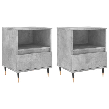Nachtkastjes 40X35X50 Cm Bewerkt Hout 2 Betongrijs