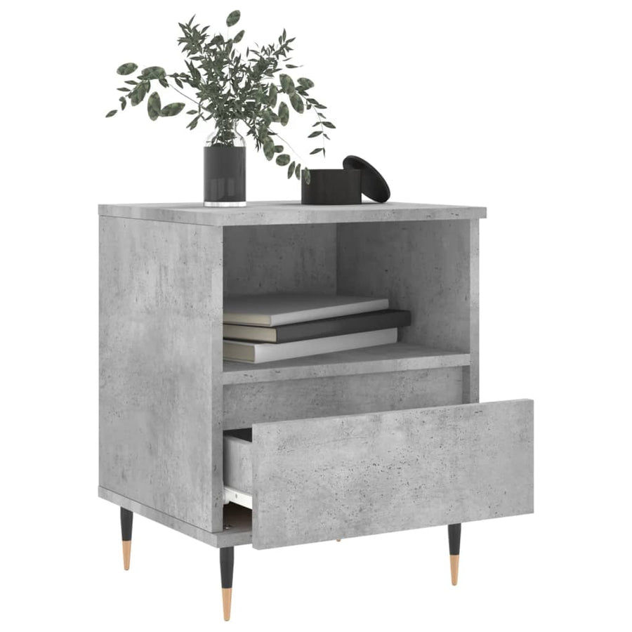 Nachtkastjes 40X35X50 Cm Bewerkt Hout 2 Betongrijs