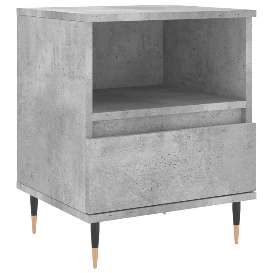 Nachtkastjes 40X35X50 Cm Bewerkt Hout 2 Betongrijs