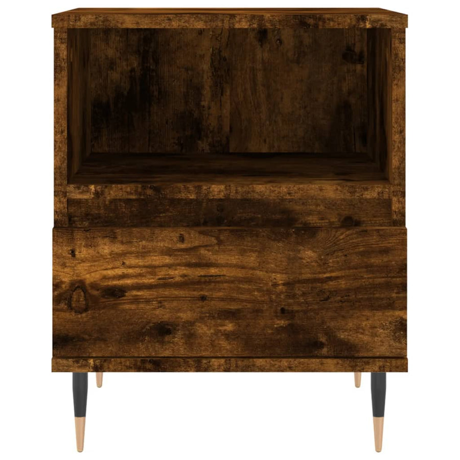 Nachtkastjes 2 St 40X35X50 Cm Bewerkt Hout Gerookt Eikenkleurig