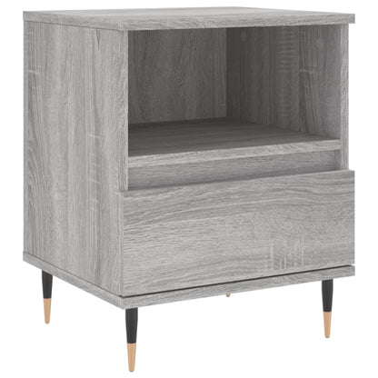 Nachtkastje 40X35X50 Cm Bewerkt Hout Grijs Sonoma Eikenkleurig