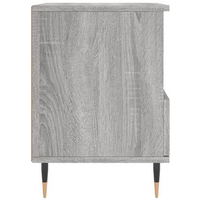 Nachtkastje 40X35X50 Cm Bewerkt Hout Grijs Sonoma Eikenkleurig