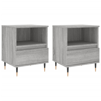 Nachtkastjes 2 St 40X35X50 Cm Bewerkt Hout Grijs Sonoma Eiken