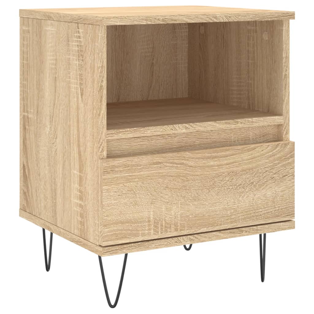 Nachtkastje 40X35X50 Cm Bewerkt Hout Kleurig 1 Sonoma eiken