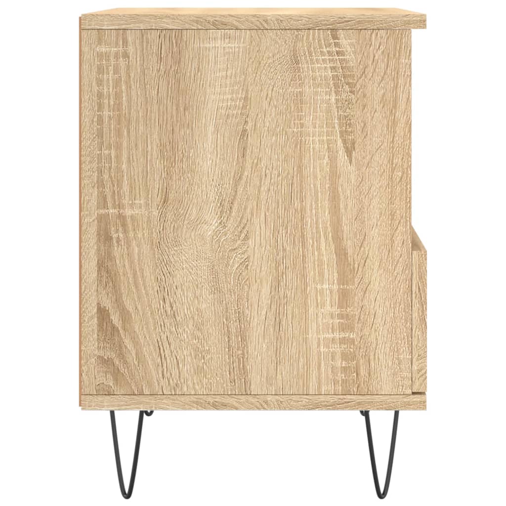 Nachtkastje 40X35X50 Cm Bewerkt Hout Kleurig 1 Sonoma eiken