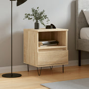 Nachtkastje 40x35x50 cm bewerkt hout Sonoma eiken
