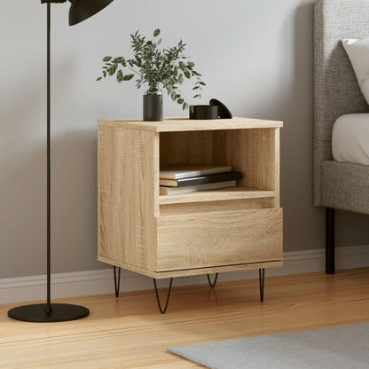 Nachtkastje 40X35X50 Cm Bewerkt Hout Kleurig 1 Sonoma eiken