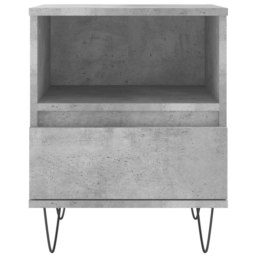 Nachtkastjes 2 St 40X35X50 Cm Bewerkt Hout Betongrijs