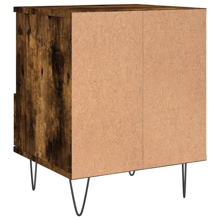 Nachtkastjes 2 St 40X35X50 Cm Bewerkt Hout Gerookt Eikenkleurig