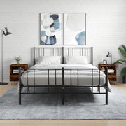 Nachtkastjes 2 st 40x35x50 cm bewerkt hout gerookt eiken