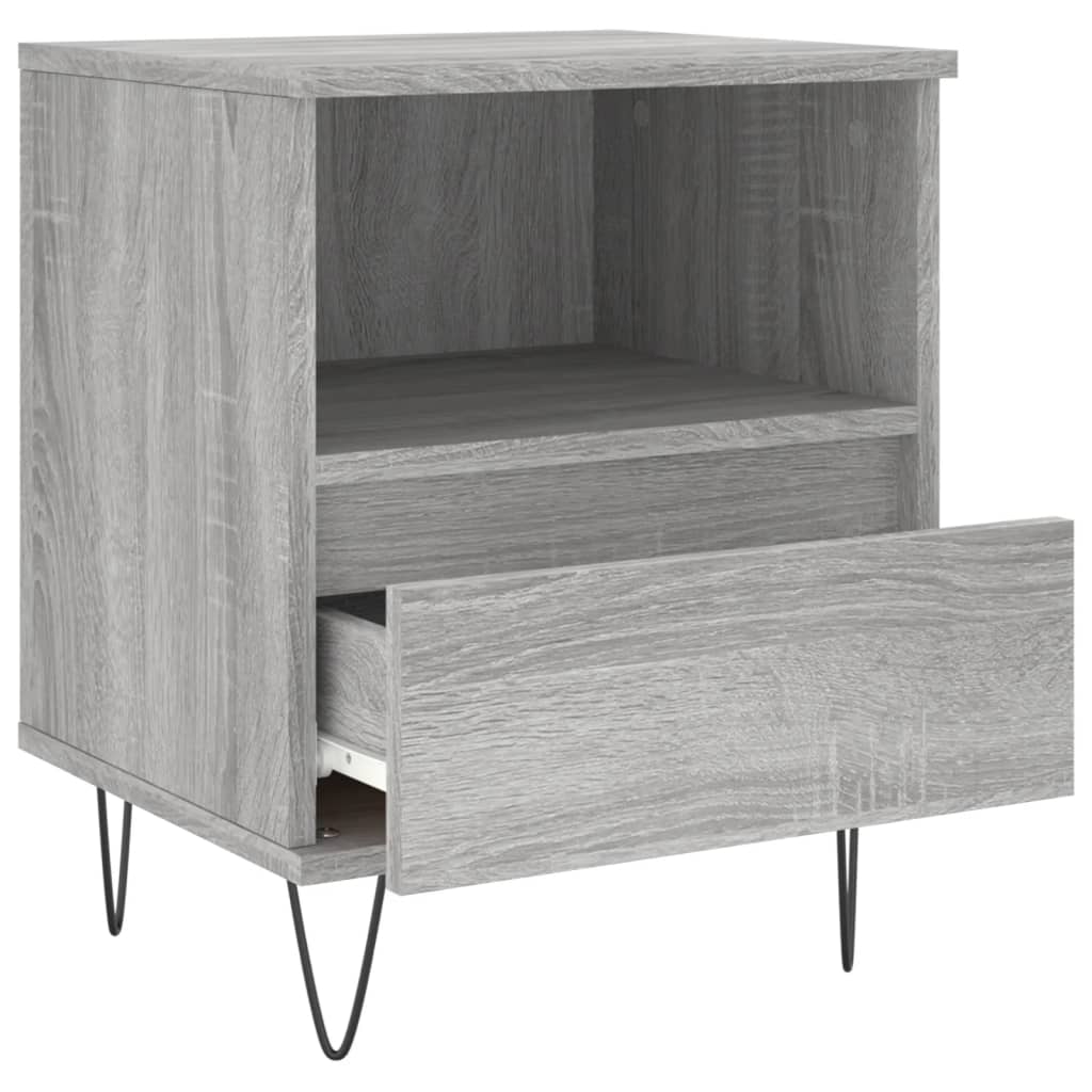 Nachtkastjes 2 St 40X35X50 Cm Bewerkt Hout Grijs Sonoma Eiken